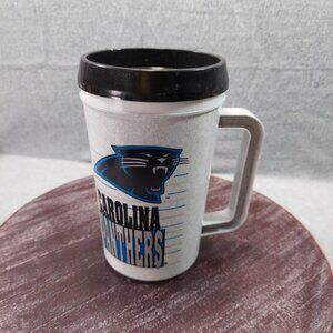 Carolina Panthers Logo Team Travel Mug With Handle - 16 Oz Capacity - Durable Pl